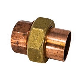 PROCURU 2-Pack 3/4-Inch Copper Union CxC Sweat Connection, Made in USA, Certified Safe for Drinking Water (CWUN0034-2P)