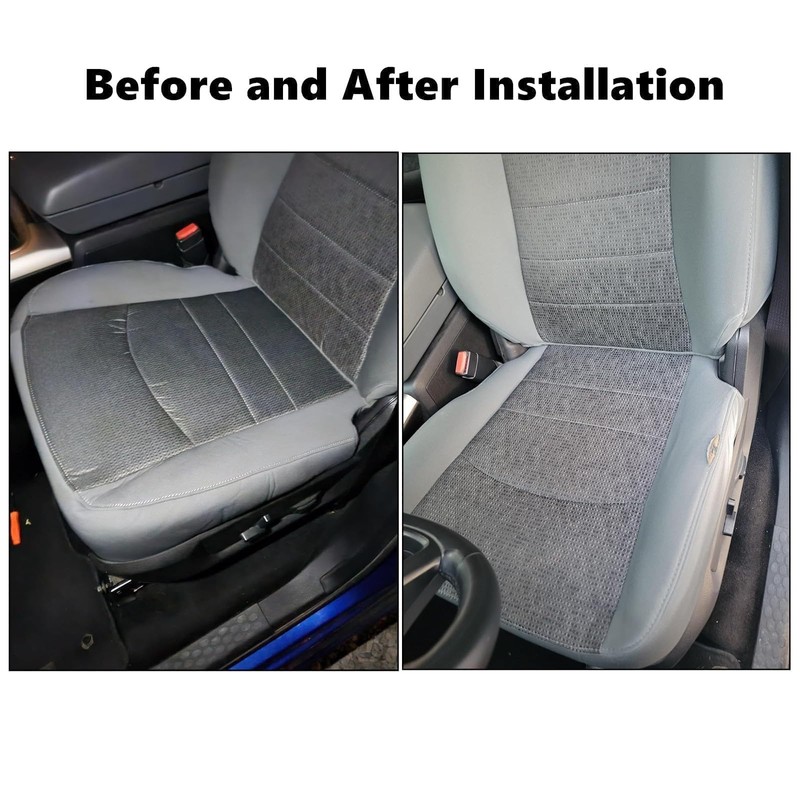 SecosAutoparts Driver Side Bottom Replacement Cloth Seat Cover Diesel Gray
