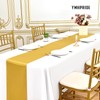 YMHPRIDE Pack of 10 Gold Table Runners, Satin Table Runner,