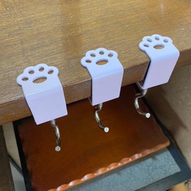 S.T.S.G Table Hook, Bag Hanger, Bag Hanger, Desk, Cute, Animal, Bag Hanger, Set of 3, Storage Hooks, Rotate, Compact, Sturdy (Pink: Set of 3)