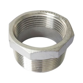 LOZOME 1-1/2" Male x 1-1/4" Female Thread Reducer Bushing Pipe Fitting, Adapter, Stainless Steel SS 304 NPT Reducer Bushing Pipe Hose Fitting