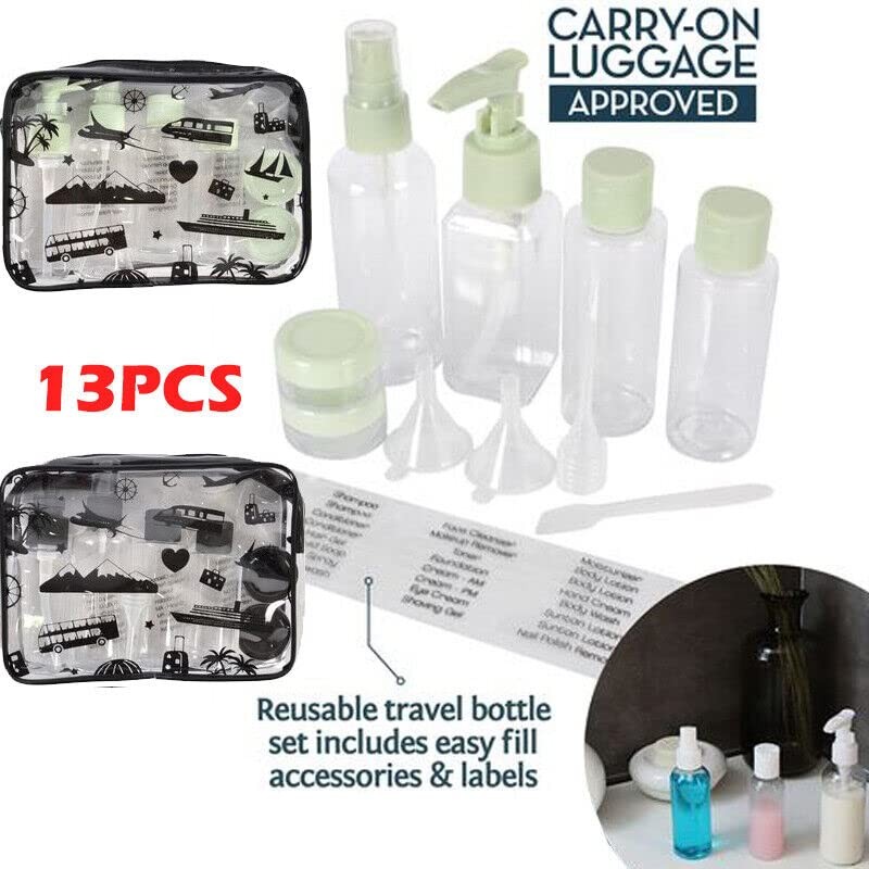 13PCS Travel Bottle Set Reusable Travel Bottle Set Easy refil