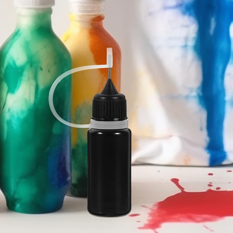 GLEAVI 10pcs Black Glue Bottle 30ml Squeeze Bottles Glue Applicator