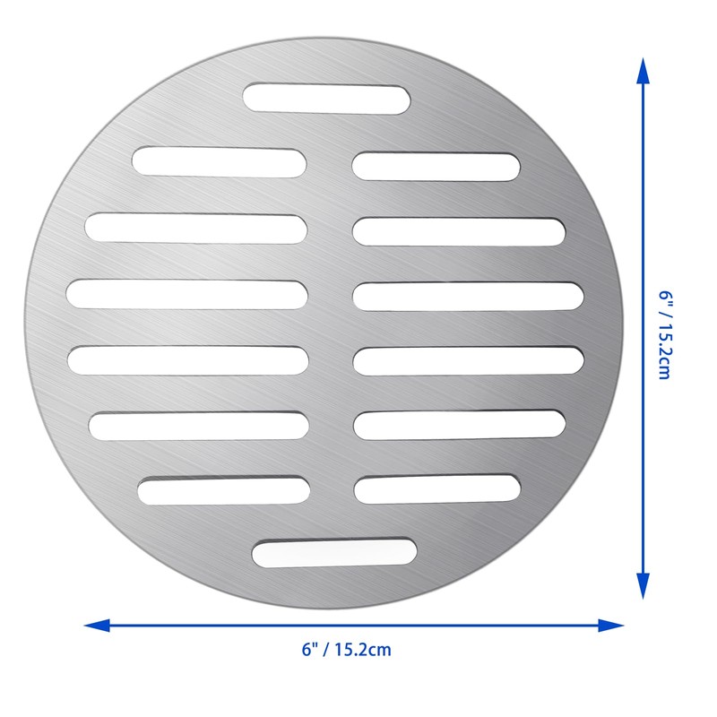 Vonty Stainless Steel Round Floor Drain Cover 6 Inch -