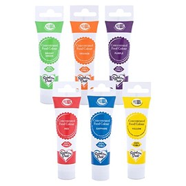 RAINBOW Dust ProGel Icing Colour Paste Gel Food Colouring Sugarcraft Set 6 Pack