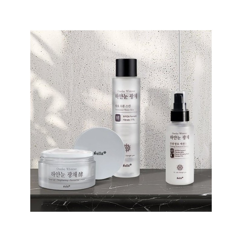 Nella 하얀눈 광채 발효 수분 스킨 150ml 2개 White Snow