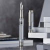 Asvine Vacuum Filling Fountain Pen Luxury Titanium Fine Point Pen