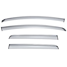 WellVisors Window Visors Wind Deflectors Compatible With Honda 2015-2020 Fit With Chrome Trim Rain Guards 3-847HD004