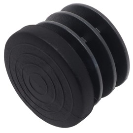 Adsamm® 4 x Lamellar Plugs, Black, Diameter 26-28 mm, Round, Furniture Glides for Steel Tube Chairs, End Caps for Round Pipes