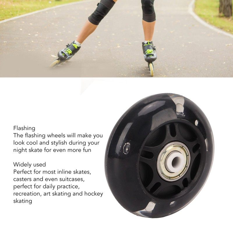 4 PCS Inline Skate Flash Wheel Roller Skate PU Wheels