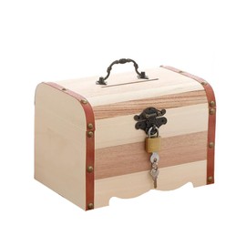 Wooden Piggy Bank Sonwaha Money Box Made of Wood Money Box for Children Friends Adults for Christmas New Year Birthday Money Box with Counter Piggy Bank with Lock