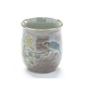九谷焼 [Tea Bowls] Large Purple Painted 金糸 Plum and Bird