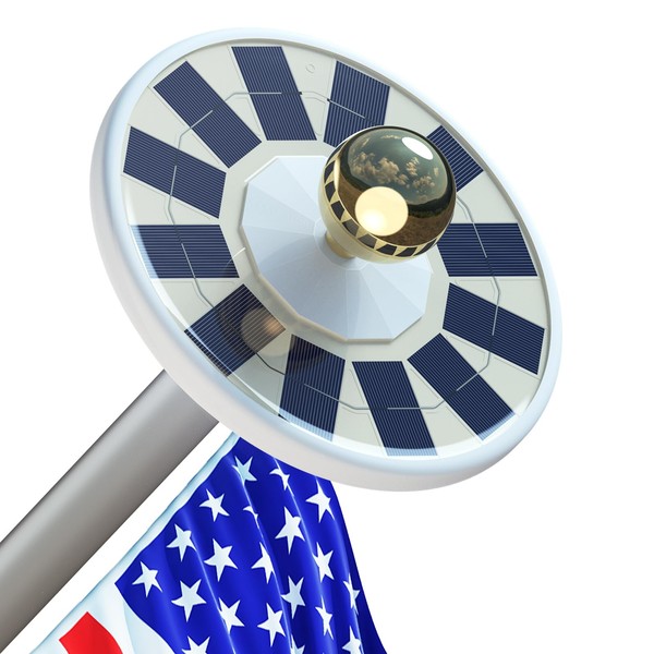Solar Flagpole LED Light,New 128 LED Ultra Bright Flag Pole