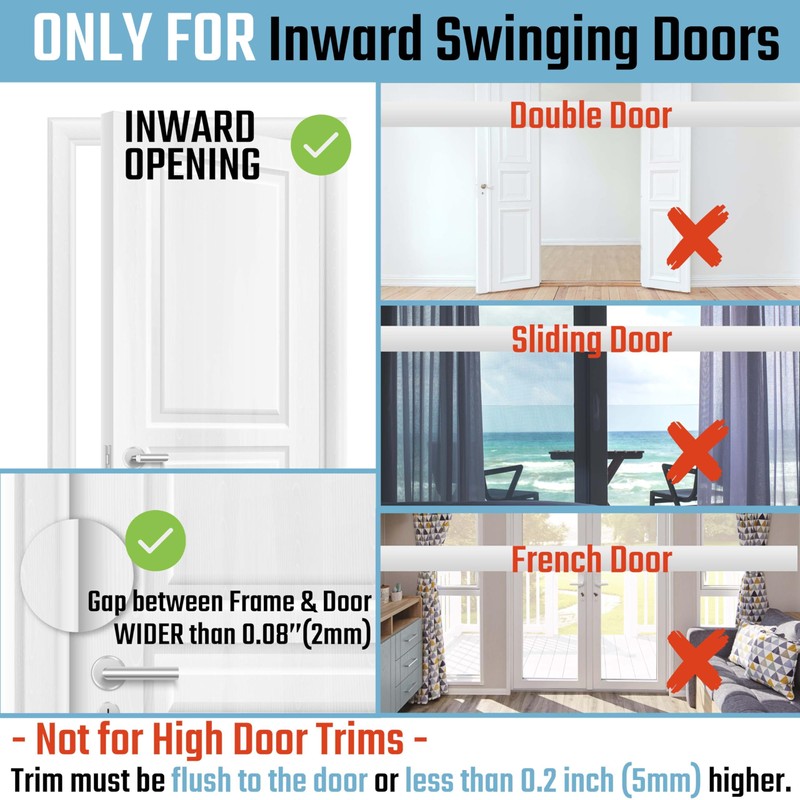 GreaTalent 6PACK Home Security Door Reinforcement Lock Childproof, Add High