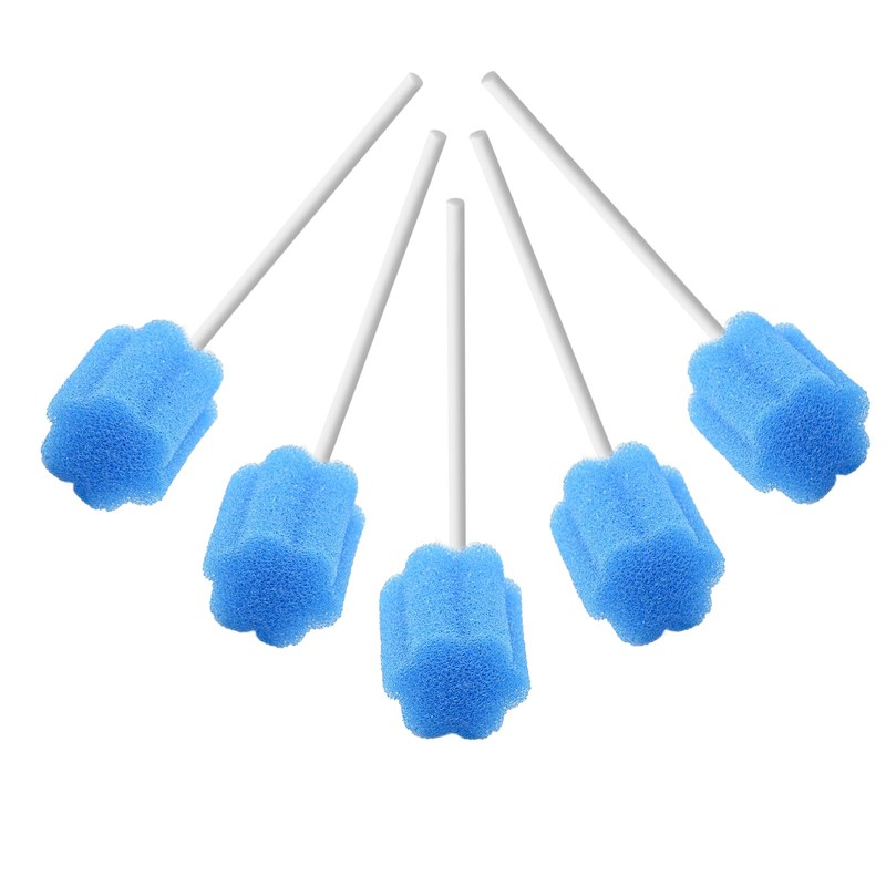 (250 PCS) JIESI Disposable Oral Swabs(Blue)