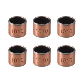 sourcing map Sleeve Bearing 10mm Bore x 12mm OD x 10mm Length Plain Bearings Wrapped Oilless Bushings 6pcs