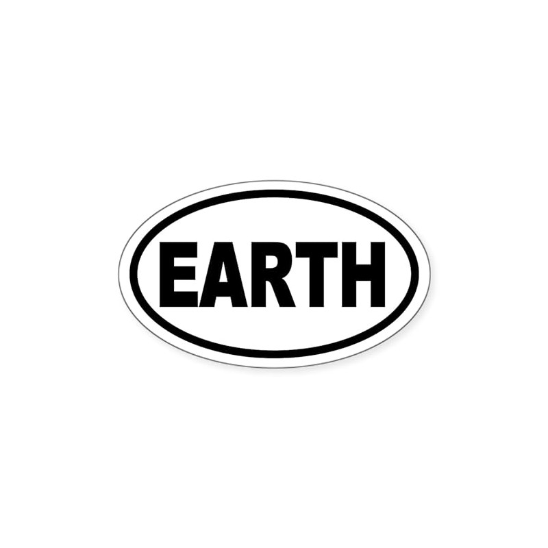 CafePress Basic Earth Oval Sticker Oval Car Bumper Sticker