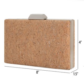Cork Box Clutch, Silver1