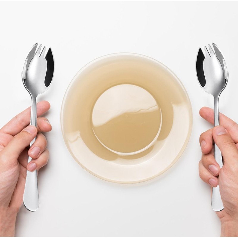 2PCS Stainless Steel Sporks – for Camping, Travel, Lunchboxes –