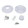 Tsnamay White Floor Foot Switch,Round Floor Foot Switch Inline, Plastic