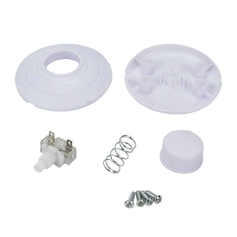 Tsnamay White Floor Foot Switch,Round Floor Foot Switch Inline, Plastic