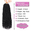 Samtress 10 Inch Faux Locs Crochet Hair With Curly Ends
