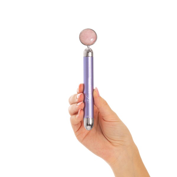 Plum Beauty Facial Massager helps Smoothen Fine Lines and Wrinkles with Our Facial Skin Rose Quartz Vibrating Massager that will Tighten, Tone & Relax Skin, Lavender