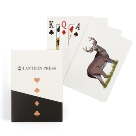 Lantern Press Deer Buck, Icon (52 Playing Cards, Poker Size Card Deck with Jokers)