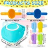 Ponpon 3PCS Dog Bath Brush with 4Pcs Toothbrush, Scrubber and