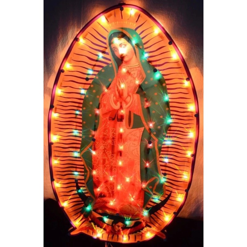 Light Up Lady Of Guadalupe Light Virgen De Guadalupe Flashing