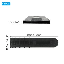 PATIKIL 20" Chainsaw Chain Cover, 2 Pcs Plastic Durable Chain Saw Bar Protective Cover Scabbard Guard for Chainsaw Accessories Replacement Parts, Black
