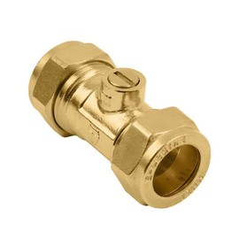 15mm Brass Isolation Valve- Economy - 15mm (Known as 15mm isolating Valve/Isolation Valve / 15mm isolating Valve with Screwdriver Slot/isolating Valve 15mm / isolating Valve)