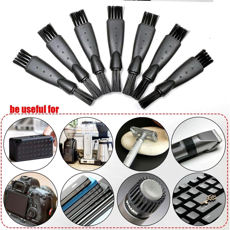 60PCS Men's Electric Shavers Cleaning Brush Double-Sided Shavers Brush Hair