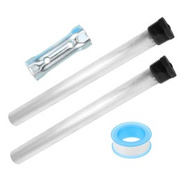 Mikinona 2pcs Water Heater Magnesium Anode Rods Replacement 3/4npt Black Weld Cap Corrosion Resistance