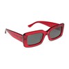 DIFF Indy Designer Rectangular Sunglasses for Women UV400 Polarized, Red