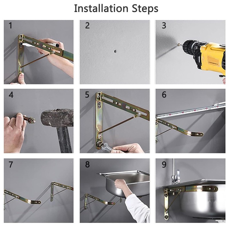 Stainless Steel Sink Wall Mount Commercial Hand Washing Station Prep