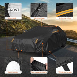 NEVERLAND Full Car Cover Waterproof All Weather UV Resistent Snow Protection Anti Scratch