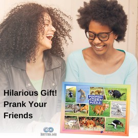 Pooping Dogs 1000 Piece Dog Puzzles for Adults - Funny Gift Dog Poop Gag Jigsaw Puzzles for Dog Lovers & Puppy Owners (Pooping Dogs Puzzle)