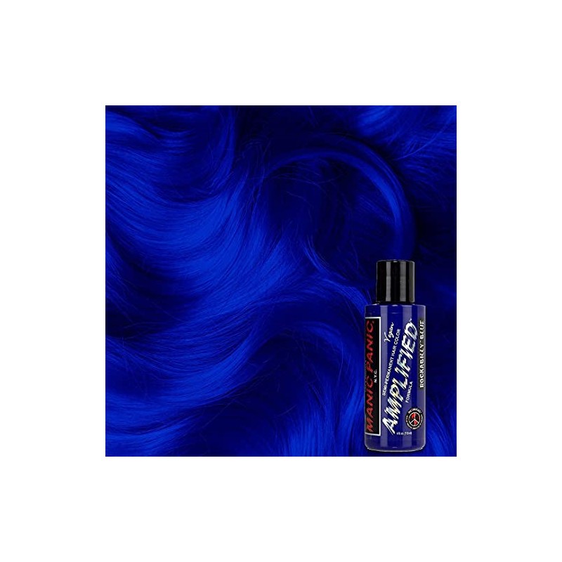 Manic Panic Amplified Rockabilly Semi-Permanent Hair Color Cream, Blue, 4