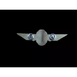 GERMAN MILITARY MASTER JUMP WINGS BADGE 3 3/4" DOUBLE POST METAL PIN