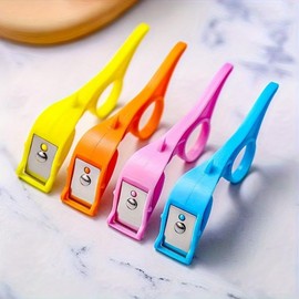 4Pcs Multifunctional Kitchen Peeler with Ring Handle, Fruit and Vegetable Peeler for Pear, Carrot, Potato, Orange, Melon