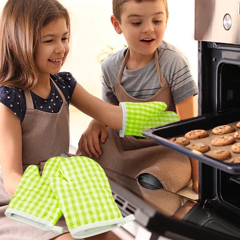 DOERDO 2 Pack Kid Oven Mitts for Kids Heat Resistant