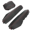 3pcs Center Console Armrest Pad Covers PU Leather Protectors Fit