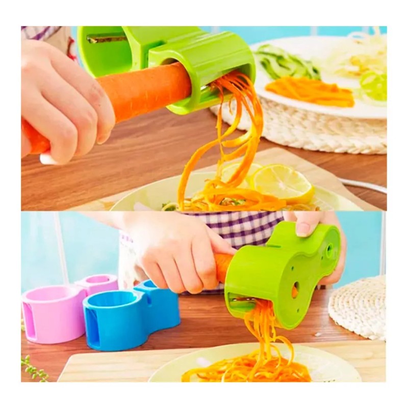 Spiral Cutter Rebanador Espiral Para Vegetales Frutas Afilador Cocina