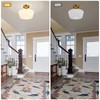 youngrender Schoolhouse Light Fixture Modern Gold Ceiling Light,Semi Flush Mount