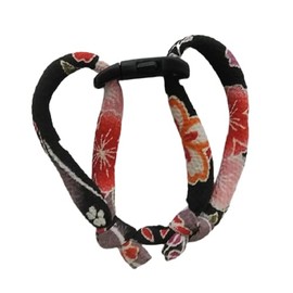 Collar: Dog Collar, Cat Collar, Puppy, Choker Safety Buckle, No Bell, Soft Fabric That Does Not Put Any Burden on Your Neck or Coat (Adjustable) Kyoto Crepe Fabric, Japanese Style, Modern, Stylish,