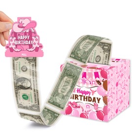 Pink Cowgirl Birthday Party Decorations - Money Box for Cash Gift, Disco Cowgirl Theme Party Supplies Money Pull Box - Pink Birthday Decorations, Cash Gift Ideas for Women