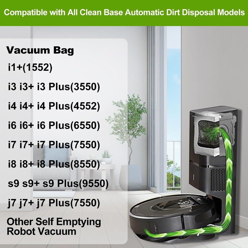 12 Pack Dust Bin Bags Compatible for Robotic Vacuum Cleaner