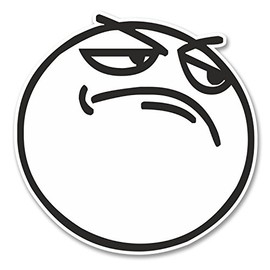 2 x 10cm Meme Face Head Vinyl Sticker Funny Joke Computer Smiley Car Bike #6155 (10cm x 10cm)