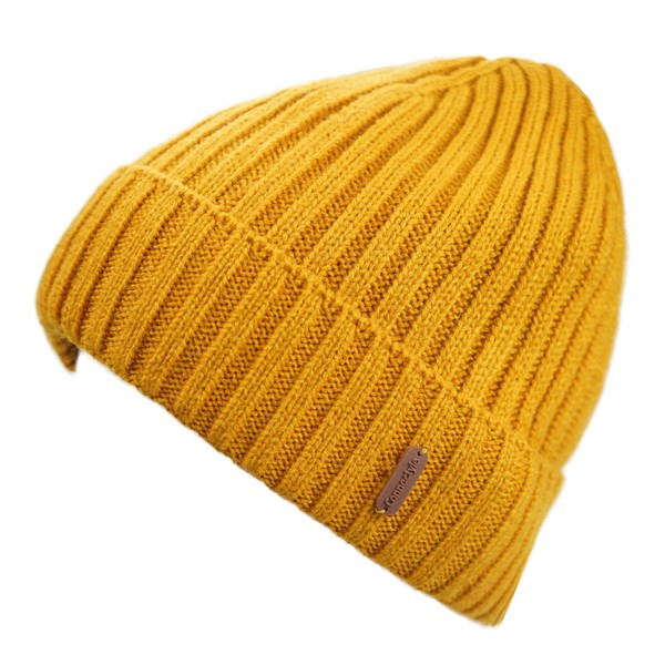 Decentron Classic Men's Warm Winter Hats Thick Knit Long Cuff